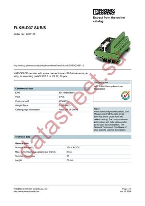 2281115 datasheet  